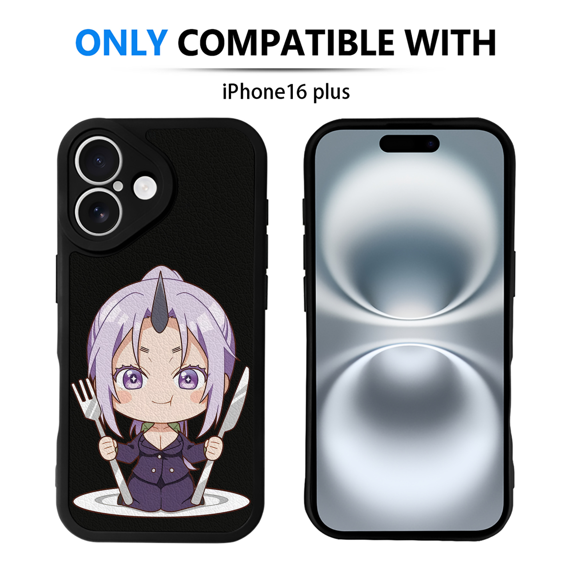 （画像用） 転スラ Regarding Reincarnated to Slime 【iPhone 16シリーズ対応】シリコンスマホケース（レザー調） 材質：シリコン